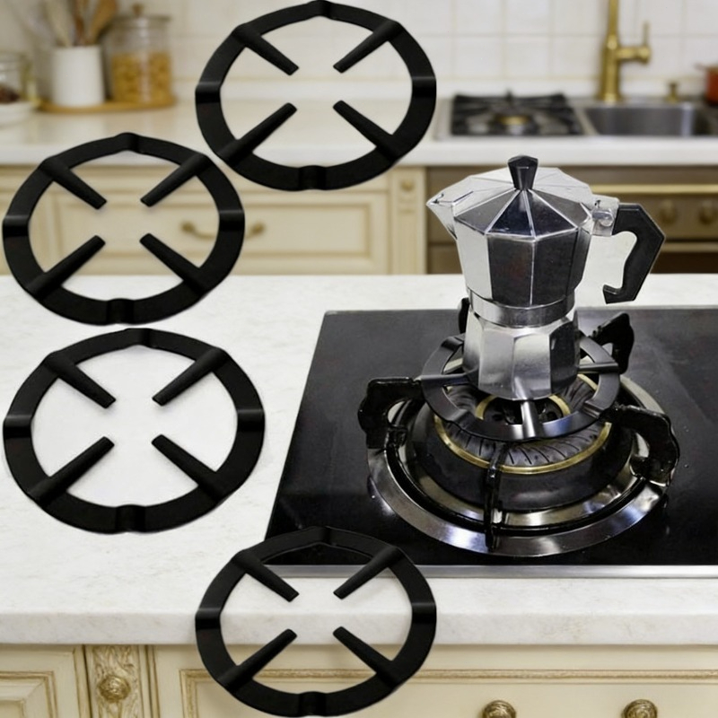 Moka Pot Stove - 4Pcs Penyangga Kompor Gas Besi, Cincin