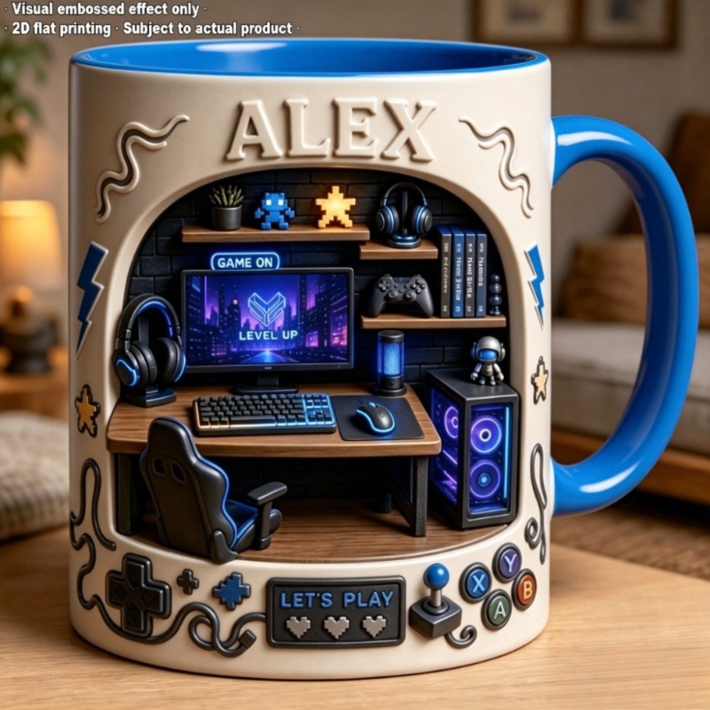Coffee Tea Name - Gelas Mug Bertema Esports dengan Cangkir