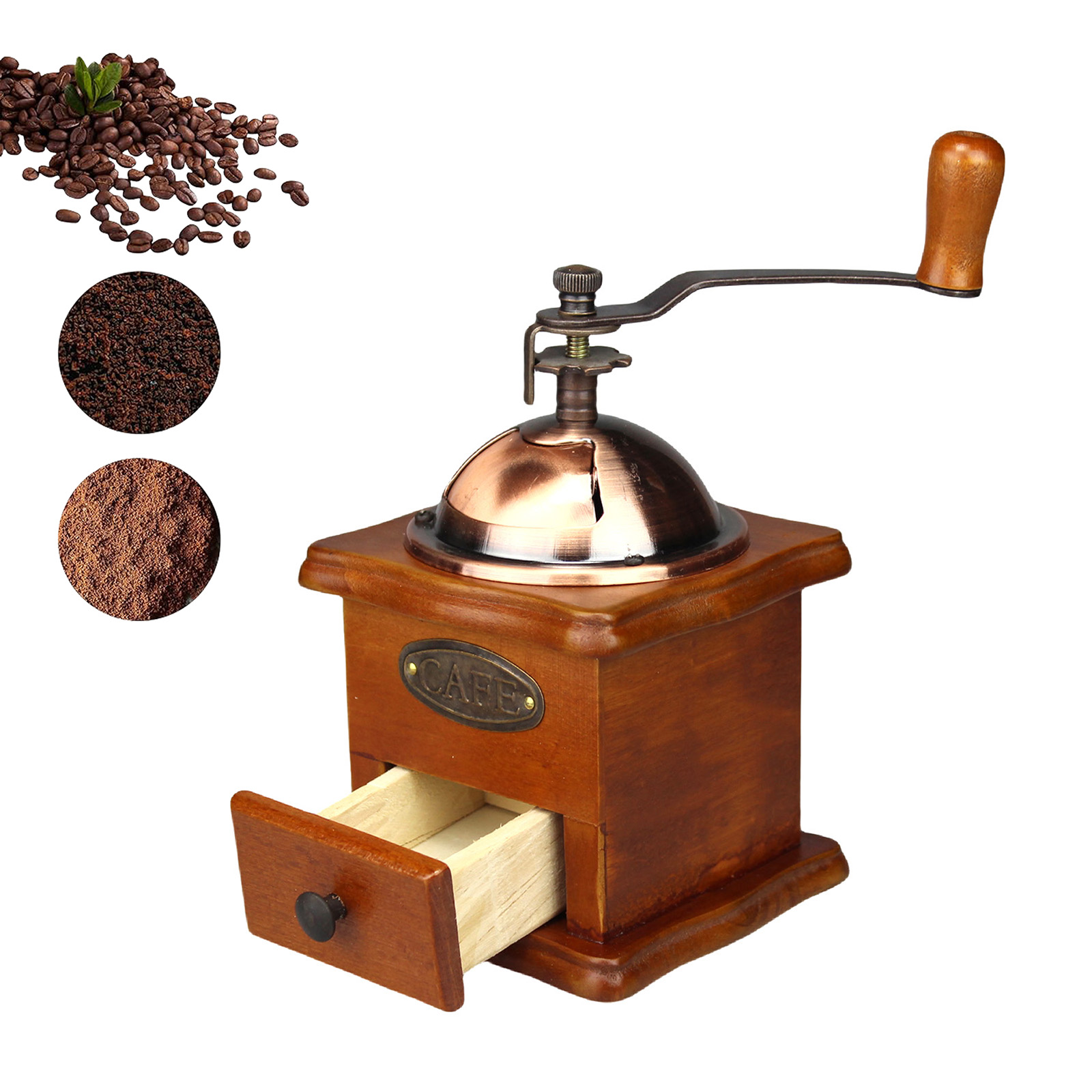 Burr Hand Grinder - Penggiling Kopi Manual Antik, Penggiling Biji