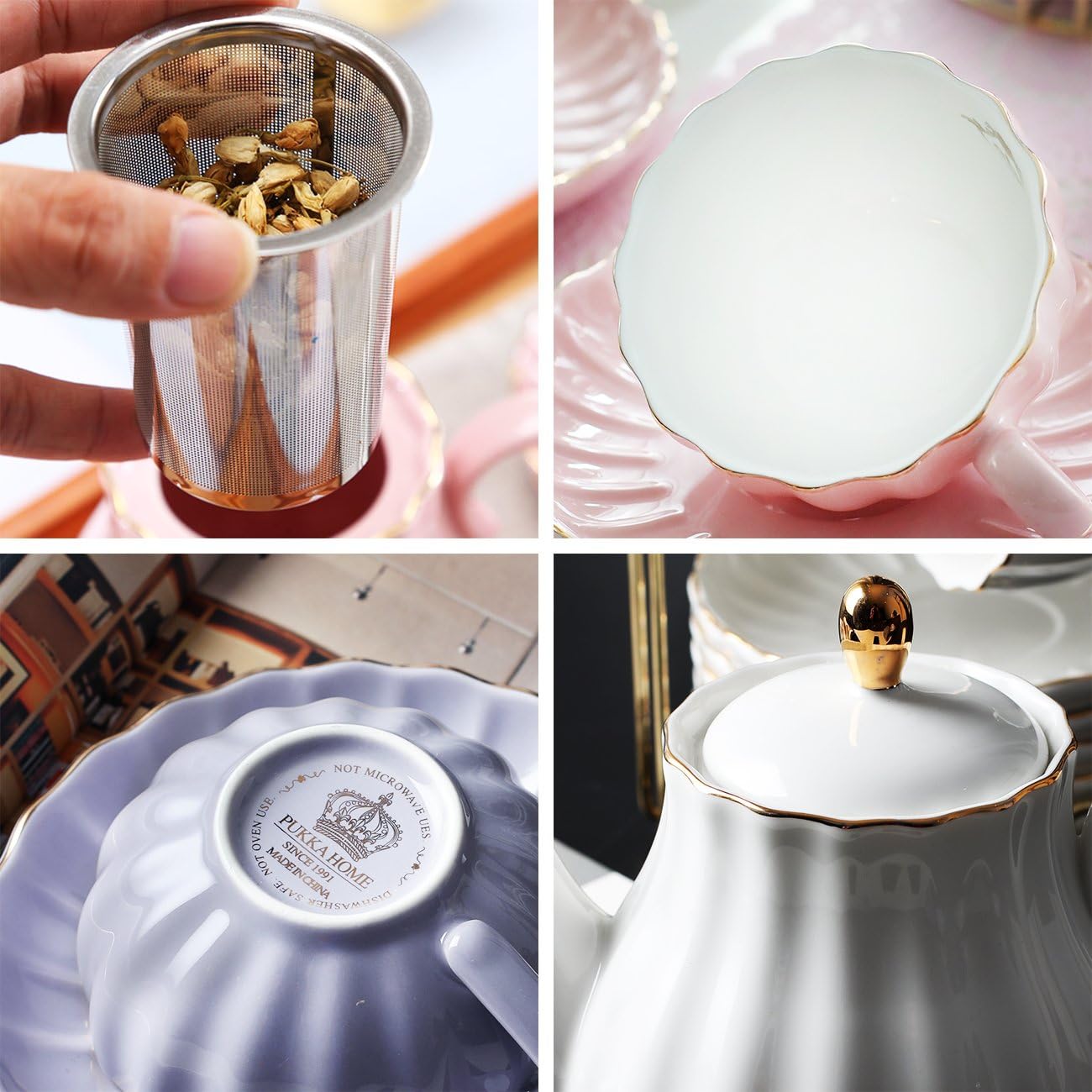 Set Peralatan Minum Teh Porsel - Coffee Tea And Sugar Set ulasan dan harga